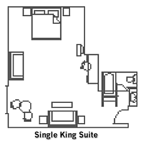 Single King Suite layout