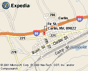 Carlin Comfort Inn map by Expedia.com Travel