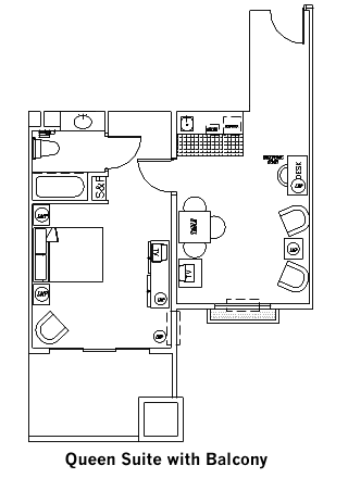 Suite Guest Room layout