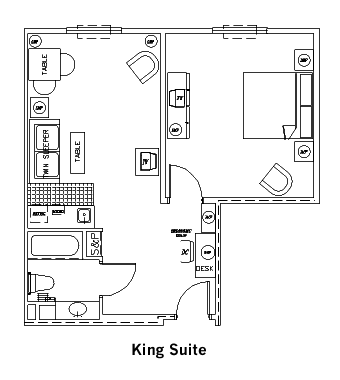 Suite Guest Room layout