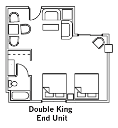 Double King Guest Room layout