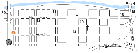 numbered map of oroville local attractions