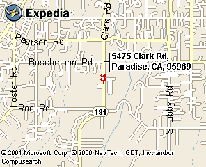 Paradise comfort Inn map by Expedia.com Travel