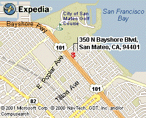 San Mateo Comfort Inn map by Expedia.com Travel