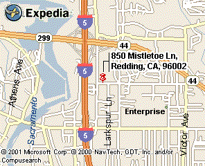 Redding Grand Manor map by Expedia.com Travel