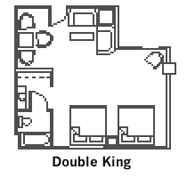 Double King Guest Room layout