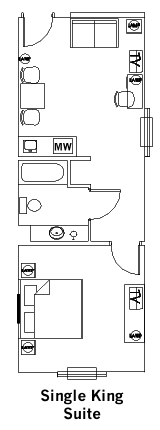 Single King Suite Layout