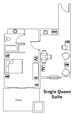 Single Queen Suite Layout