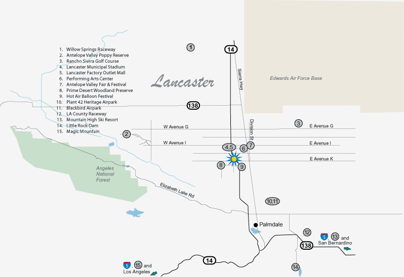 Map of Local Attractions