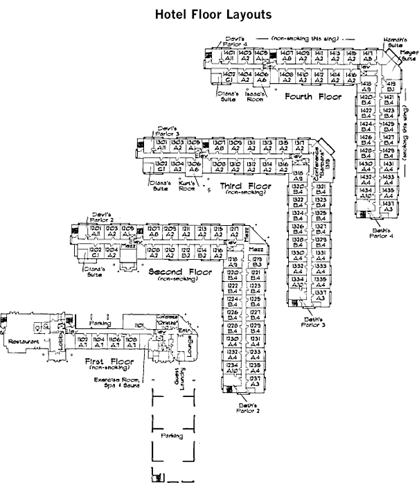 San Mateo Holiday Inn floor layouts