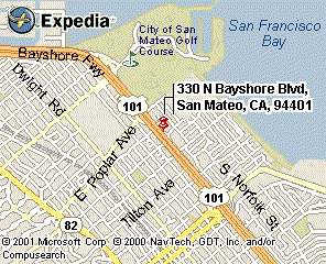 San Mateo Holiday Inn map by Expedia.com Travel