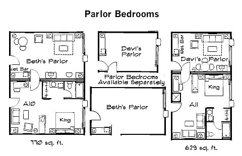 Parlor Bedroom Guest Room Layouts