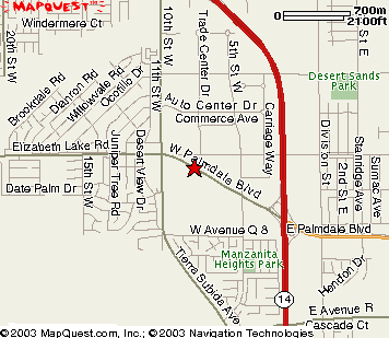 Palmdale Grand Manor map by Expedia.com Travel