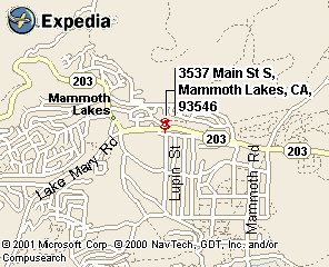 Mammoth Lakes Comfort Inn map by Expedia.com Travel