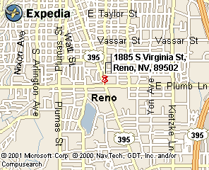 Reno Quality Inn map by Expedia.com Travel